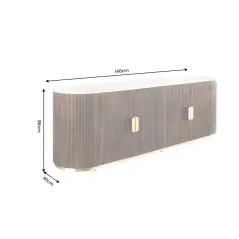 Invicta Komoda GATSBY mango blat marmurowy 140 x 86 x 40cm / 49524