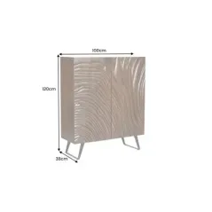 Invicta FLUID Komoda akacja brązowa 3D 100 x 120 x 38cm / 45595