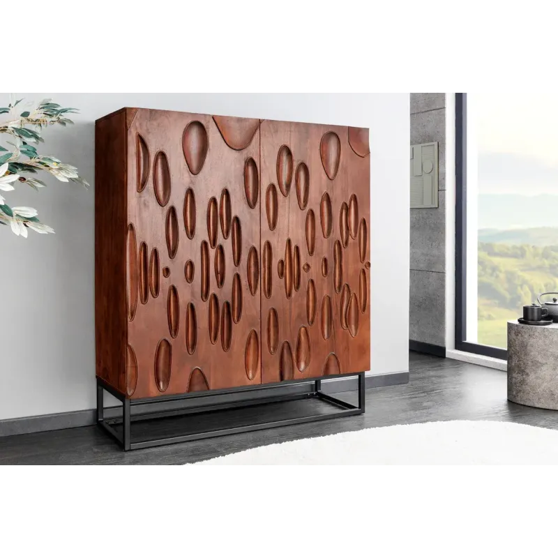 Invicta DUNE Komoda akacja orzechowy brąz 3D 100 x 120 x 38cm / 45598 Invicta DUNE Komoda akacja orzechowy brąz 3D 100 x 120 x 38cm / 45598