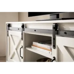 Wohnling Szafka RTV wiejski styl biała 150 x 60 x 40cm / WL6.879
