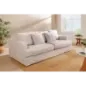 Invicta Sofa HEAVEN 3 osobowa lniana naturalna 210 x 105 x 88cm / 44448