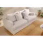 Invicta Sofa HEAVEN 3 osobowa lniana naturalna 210 x 105 x 88cm / 44448