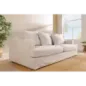 Invicta Sofa HEAVEN 3 osobowa lniana naturalna 210 x 105 x 88cm / 44448