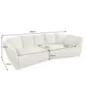 Invicta ROYAL Sofa 4 osobowa szampański beż bouclé 295 x 86 x 145cm / 44336
