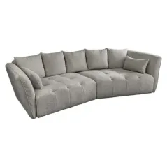 Invicta ROYAL Sofa 4 osobowa szary bouclé 295 x 86 x 145cm / 44542