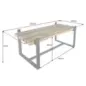 Invicta Stół do jadalni BARRACUDA teak ze szklanym blatem 220cm  / 43342