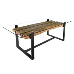 Invicta Stół do jadalni BARRACUDA teak ze szklanym blatem 220cm  / 43342