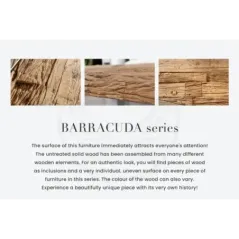 Invicta Stół do jadalni BARRACUDA teak ze szklanym blatem 220cm  / 43342