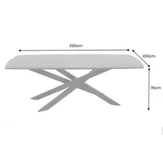 Invicta Stół do jadalni SIGNUM ciemnobrązowe drewno mango 220cm / 45837