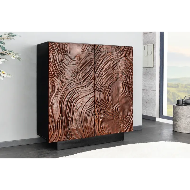 Invicta FLUID Komoda akacja ciemny orzech 3D 100 x 110 x 38cm / 45601 Invicta FLUID Komoda akacja ciemny orzech 3D 100 x 110 x 38cm / 45601