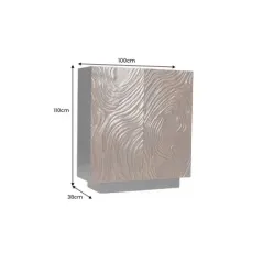 Invicta FLUID Komoda akacja ciemny orzech 3D 100 x 110 x 38cm / 45601