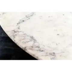 Invicta Stół do jadalni GATSBY mango marmur biały Ø 140cm / 45830