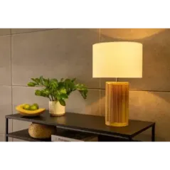 Invicta Lampa stołowa GATSBY drewno wierzbowe sosnowe Ø 50cm / 44496