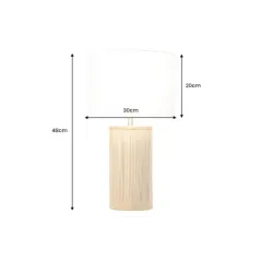 Invicta Lampa stołowa GATSBY drewno wierzbowe sosnowe Ø 50cm / 44496