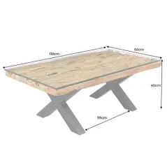 Invicta Stolik kawowy BARRACUDA teak z recyklingu 110cm / 45679