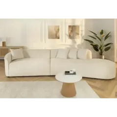 Invicta Sofa ATELIER L 3 osobowa XXL ecru bouclé 340cm / 46548
