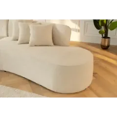 Invicta Sofa ATELIER L 3 osobowa XXL ecru bouclé 340cm / 46548