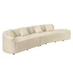 Invicta Sofa ATELIER L 3 osobowa XXL ecru bouclé 340cm / 46548