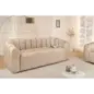 Invicta Sofa tapicerowana BABYLON 3 osobowa beżowy aksamit 200cm / 44511