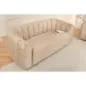 Invicta Sofa tapicerowana BABYLON 3 osobowa beżowy aksamit 200cm / 44511