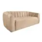 Invicta Sofa tapicerowana BABYLON 3 osobowa beżowy aksamit 200cm / 44511