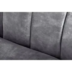 Invicta Sofa tapicerowana BABYLON 3 osobowa antracytowy aksamit 200cm / 44510