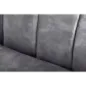 Invicta Sofa tapicerowana BABYLON 3 osobowa antracytowy aksamit 200cm / 44510