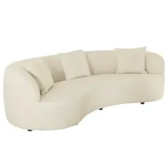 Invicta Sofa ATELIER L 3 osobowa beżowe bouclé 230cm / 46546