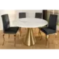 Invicta Stół okrągły ELEGANCIA blat optyka marmuru Ø 130cm / 45898