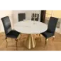 Invicta Stół okrągły ELEGANCIA blat optyka marmuru Ø 130cm / 45898
