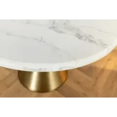 Invicta Stół okrągły ELEGANCIA blat optyka marmuru Ø 130cm / 45898