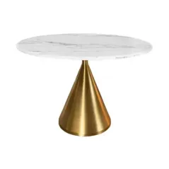 Invicta Stół okrągły ELEGANCIA blat optyka marmuru Ø 130cm / 45898