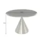 Invicta Stół okrągły ELEGANCIA czarny blat optyka marmuru Ø 130cm / 45899