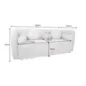 Invicta Sofa tapicerowana ART DECO 3 osobowa beżowe bouclé 200cm / 44509