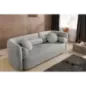 Invicta Sofa tapicerowana ART DECO 3 osobowa szare bouclé 200cm / 44508