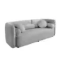Invicta Sofa tapicerowana ART DECO 3 osobowa szare bouclé 200cm / 44508