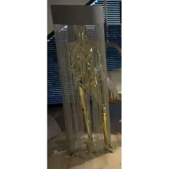 Lampa podłogowa LADY FRINGE z abażurem 180cm