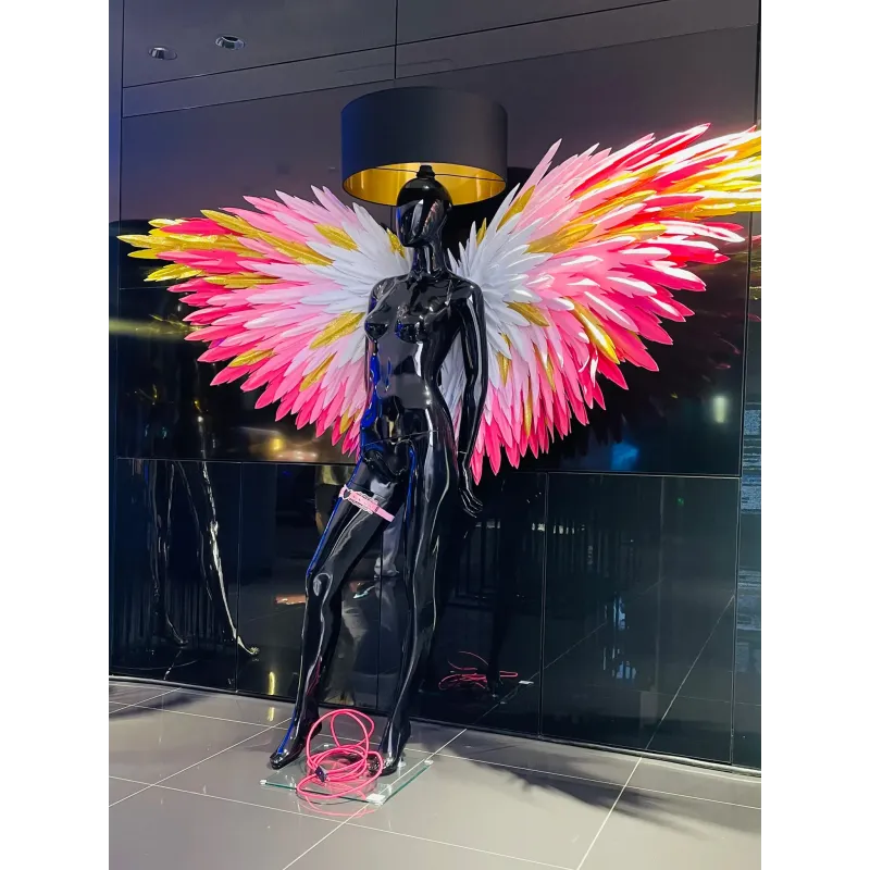 Lampa podłogowa LADY ANGEL BLACK & CRAYON 180cm