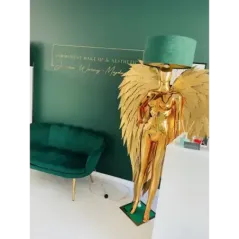 Lampa podłogowa LADY ANGEL GOLD & GREEN 180cm