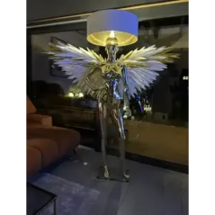 Lampa podłogowa LADY ANGEL GOLD & WHITE 180cm