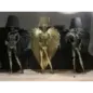 Lampa podłogowa LADY ANGEL GOLD & BLACK z abażurem 180cm