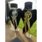 Lampa podłogowa LADY SEXI ANGEL GOLD & BLACK z abażurem 180cm