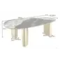 Invicta Stół do jadalni ORGANIC owalny wielokolorowy marmurowy blat 200cm / 46205