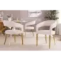 Invicta Krzesło BOUTIQUE beżowa tkanina strukturalna ze złotymi nogami / 45923