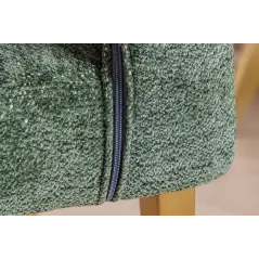 Invicta  Krzesło BOUTIQUE Zielone tkanina strukturalna ze złotymi nogami / 45924