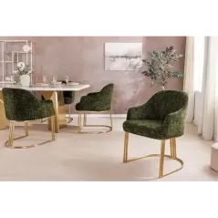 Invicta Krzesło EXTRAVAGANCIA ciemnozielone z podłokietnikami 60cm / 45928