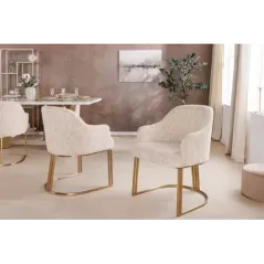 Invicta Krzesło EXTRAVAGANCIA beżowe z podłokietnikami 60cm / 45927
