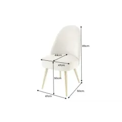 Invicta Krzesło MIA CASA sznurkowe beżowe metalowe nogi 47cm / 45926