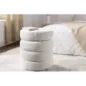 Invicta Pufa VOQUE bouclé kremowo-biała 50cm / 43524