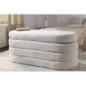 Invicta Ławka do siedzenia VOQUE kremowo-białe bouclé 115cm / 43387